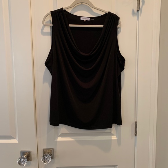 Calvin Klein matte Jersey cowl neck top size 2X - Picture 2 of 6